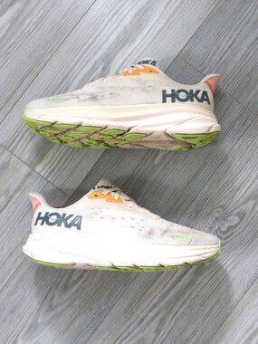 Hoka One One Clifton 9 Running Shoes Women's Vanilla Astral 1127896 VLS Size 9B